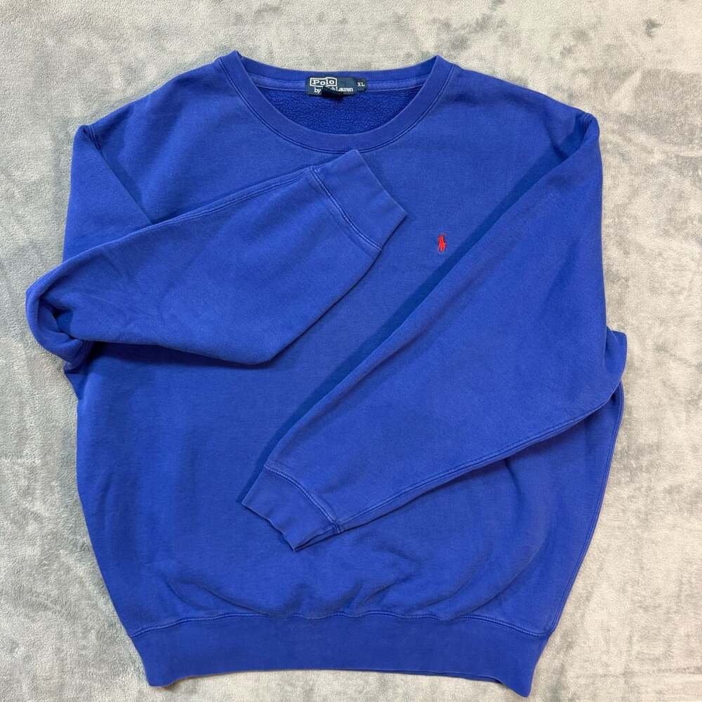 Vintage Polo Ralph Lauren Sweatshirt Size XL Blue Crewneck Pullover